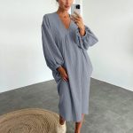 Tunique Femme En Gaze De Coton - Marron, Taille TU - Neuf Avec étiquettes