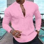 Chemise tunique homme rose