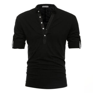 Tunique Chemise en lin manches courtes noire