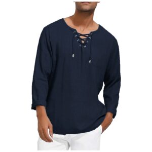 Tunique homme manche longue bleu marine