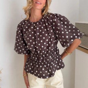 Chemise à manches bouffantes - Femme